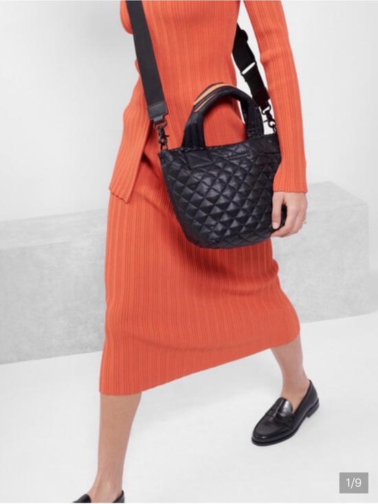 MZ Wallace Handbags - MZ Wallace Quilted Black Metro Tote Deluxe Crossbody Bag with Detachable Strap